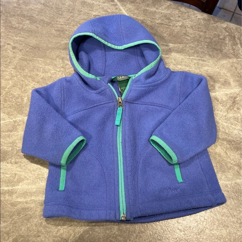 Llbean fleece zip up jacket 6-12 months